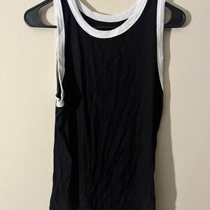 a new day Black and White Tank Top